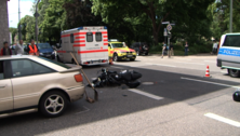 Schwerer Motorradunfall in der Pforzheimer Innenstadt
