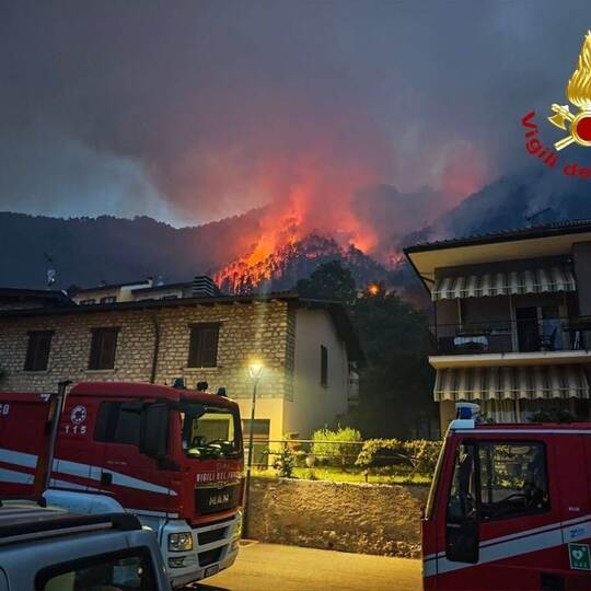 Waldbrand am Gardasee