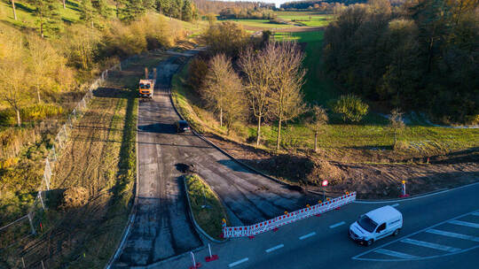 Porsche Straße Mönsheim Bauarbeiten