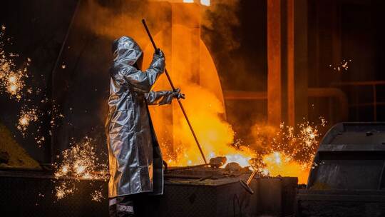 Am Hochofen bei Thyssenkrupp Am Hochofen bei Thyssenkrupp