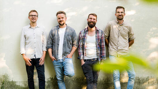 Ab sofort als Viererband: Bernhard Hauenschild (von links), Simon Hartfelder, Hannes Liewald und Arne Brien als „Quiet Lane“. He