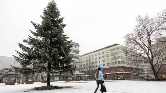 Schneefall Pforzheim Winter