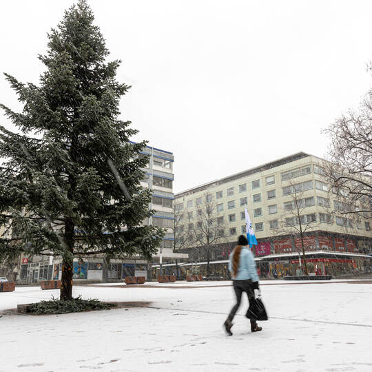 Schneefall Pforzheim Winter
