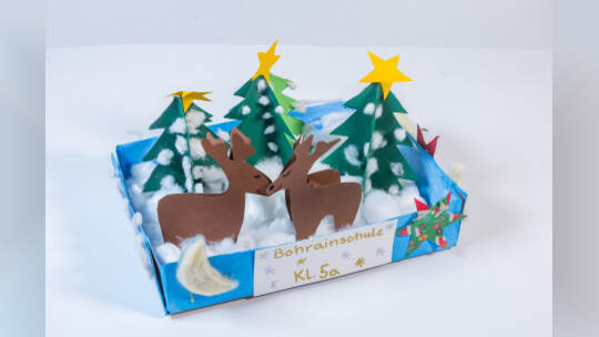 Weihnachtsbasteln Bohrainschule Klasse 5A