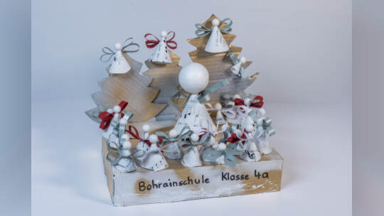 Weihnachtsbasteln Bohrainschule Klasse 4A