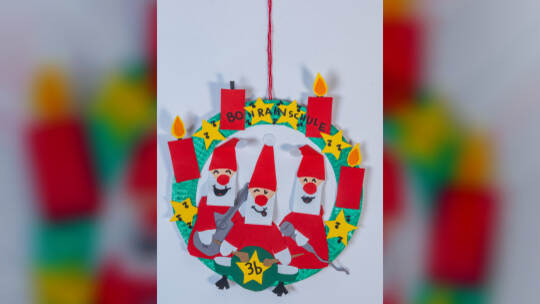 Weihnachtsbasteln Bohrainschule Klasse 3B