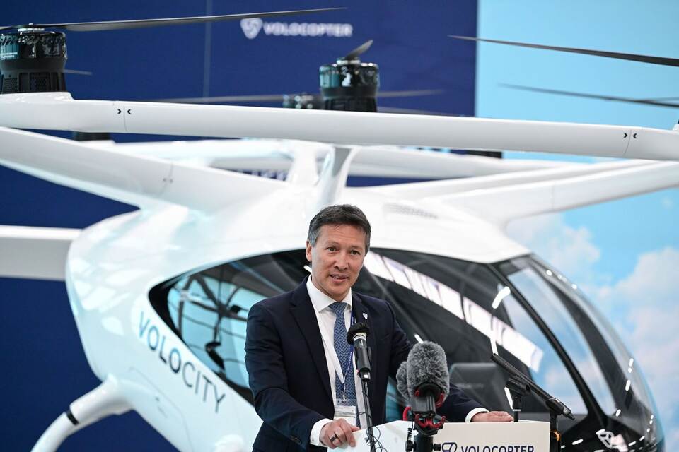 Hangar für elektrisch angetriebenes Flugtaxi Volocopter