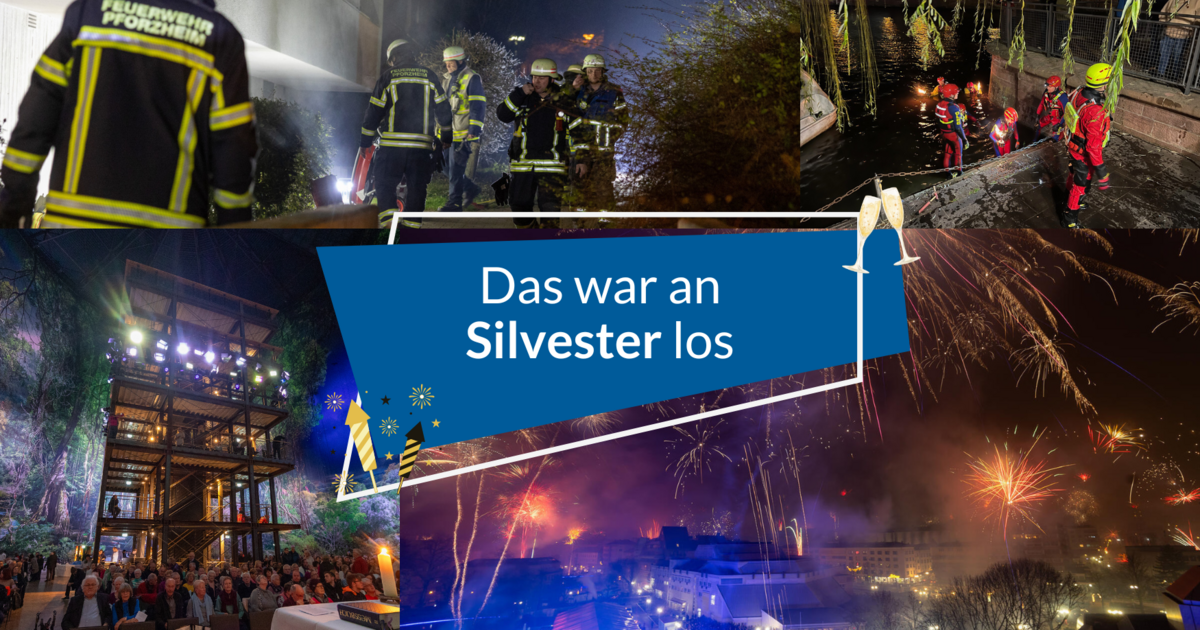 Das war an Silvester und an Neujahr in Pforzheim und dem Enzkreis los
