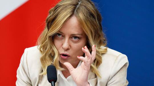 Pressekonferenz von Italiens Ministerpräsidentin Meloni Pressekonferenz von Italiens Ministerpräsidentin Meloni