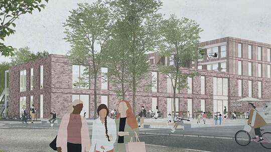 Dieser Entwurf zur Neugestaltung eines Kindergartens auf der Mühlacker „Ziegelhö he“ hat den Architektenwettbewerb gewonnen. Fot