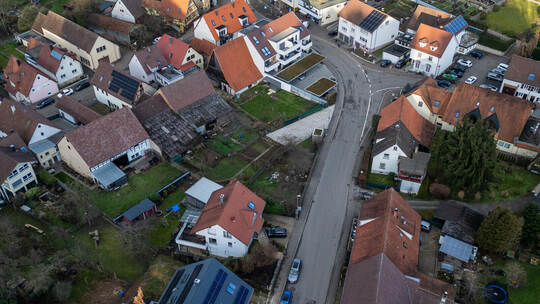 Eisingen Ortsdurchfahrt Drohne