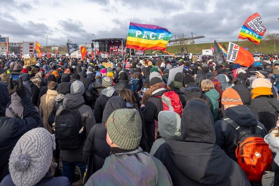AfD-Parteitag Riesa - Proteste AfD-Parteitag Riesa - Proteste
