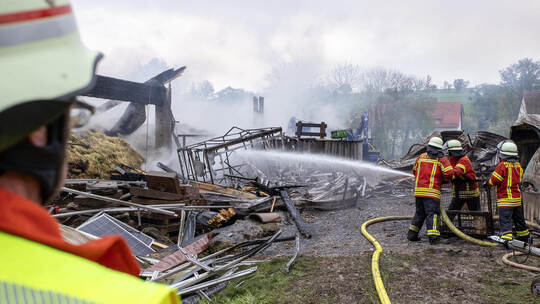 Brand Keltern Weiler Lagerhallen