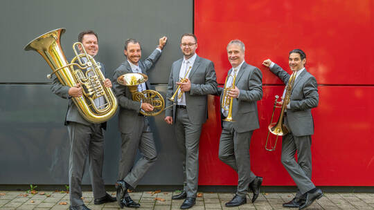 Zu den Musikern von CLASSIC BRASS zählen Roland Krem, Christian Fath, Zoltán Nagy, Jürgen Gröblehner und Szabolcs Mann-Horváth (