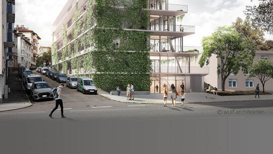 Das Hermann-Maas-Haus an der Pestalozzi Straße soll einem Schulneubau weichen. Visualisierung: wulf_architekten