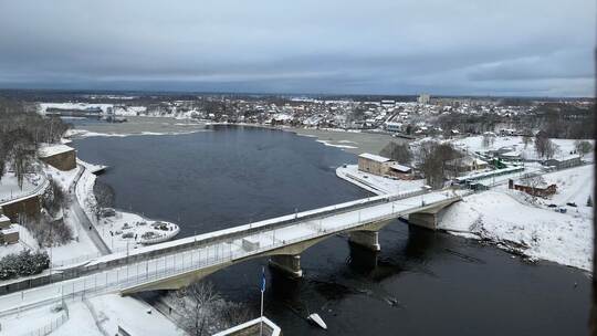 Estnische Grenze zu Russland