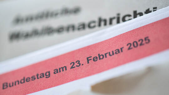 Bundestagswahl 2025 - Wahlbenachrichtigung