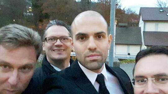 Die drei Söhne von Adi Blumenthal (von links), der älteste Andreas, dann Jörg, rechts Peter der jüngste, dazwischen steht Björn,