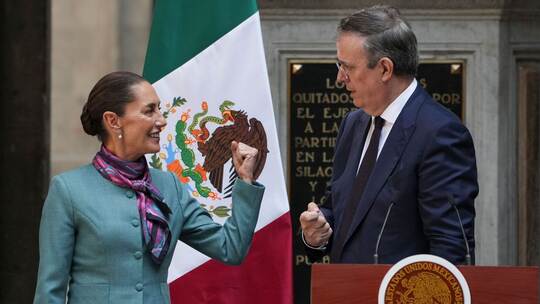 Mexikos Präsidentin Sheinbaum und Wirtschaftsminister Ebrard