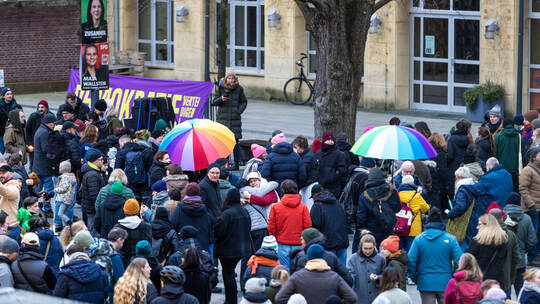 Demonstration zur Migrationspolitik - Cottbus