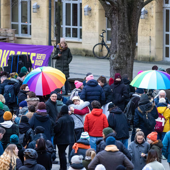 Demonstration zur Migrationspolitik - Cottbus