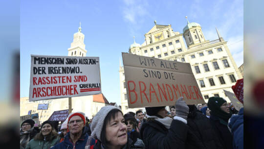Demonstration zur Migrationspolitik – Augsburg