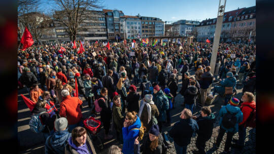 Demonstration zur Migrationspolitik - Karlsruhe