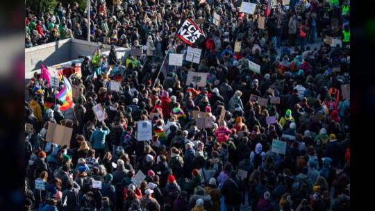 Demonstration zur Migrationspolitik - Karlsruhe