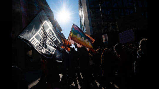 Demonstration zur Migrationspolitik - Karlsruhe
