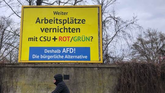 Wahlplakat für die AfD
