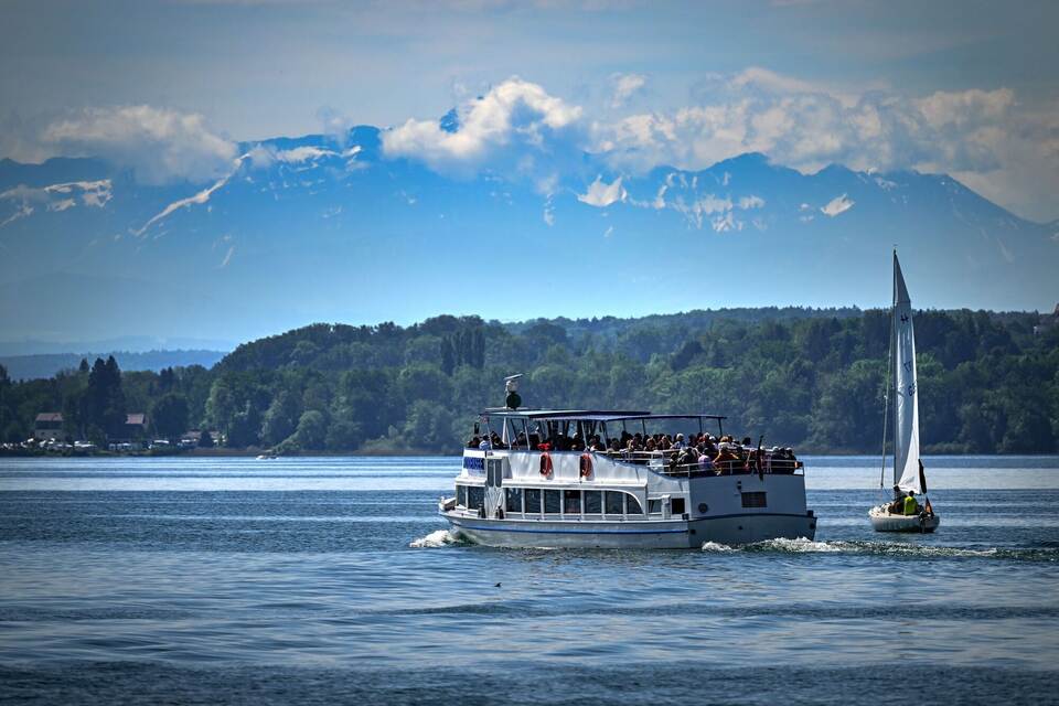 Ausflügler auf Passagierschiff