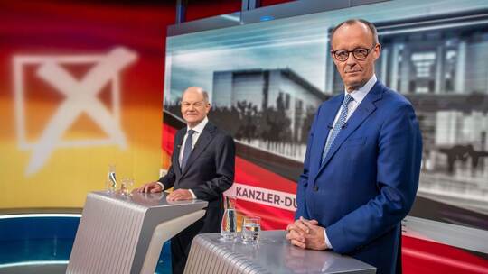 TV-Duell zwischen Scholz und Merz