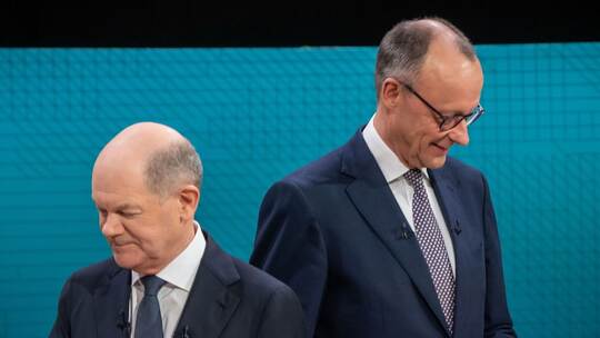 Scholz und Merz im TV-Duell