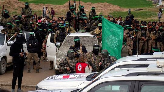 Nahostkonflikt -Übergabe von Geiseln in Nuseirat