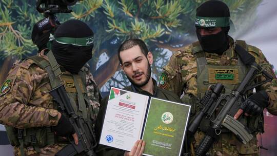 Nahostkonflikt - Übergabe von Geiseln in Nuseirat