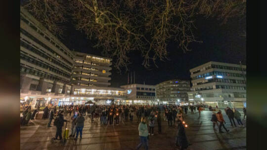Lichtermeer 23 Februar Marktplatz
