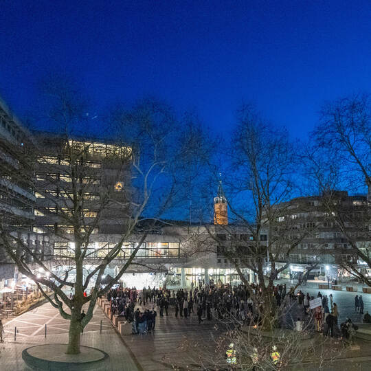 Lichtermeer 23 Februar Marktplatz