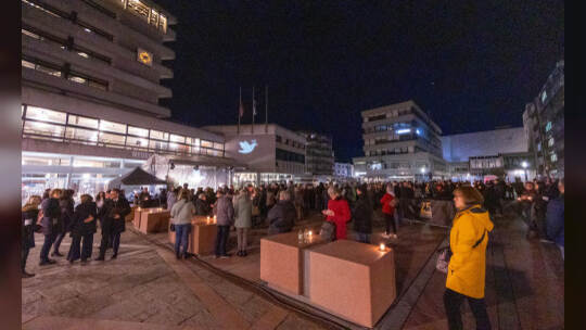 Lichtermeer 23 Februar Marktplatz