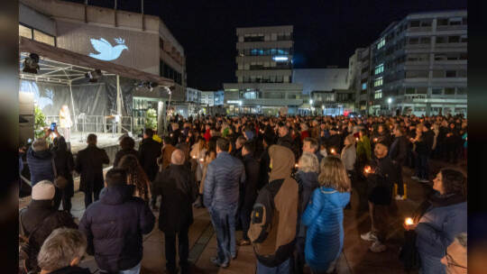 Lichtermeer 23 Februar Marktplatz