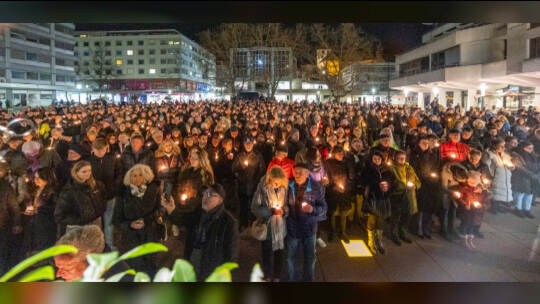 Lichtermeer 23 Februar Marktplatz