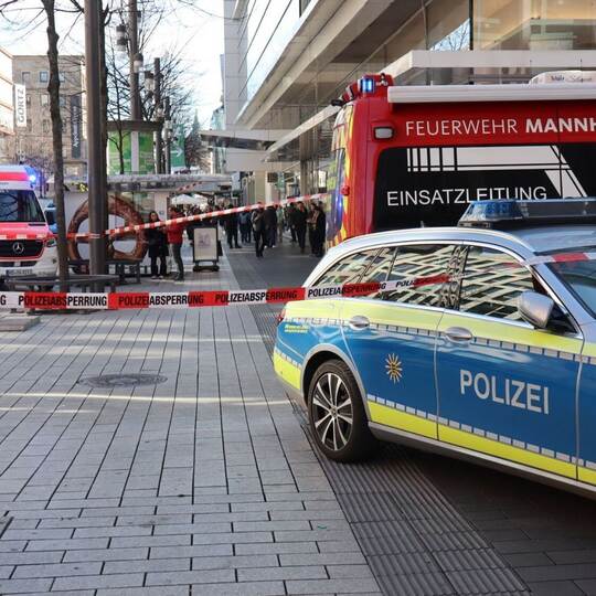 Polizeieinsatz in Mannheim Polizeieinsatz in Mannheim