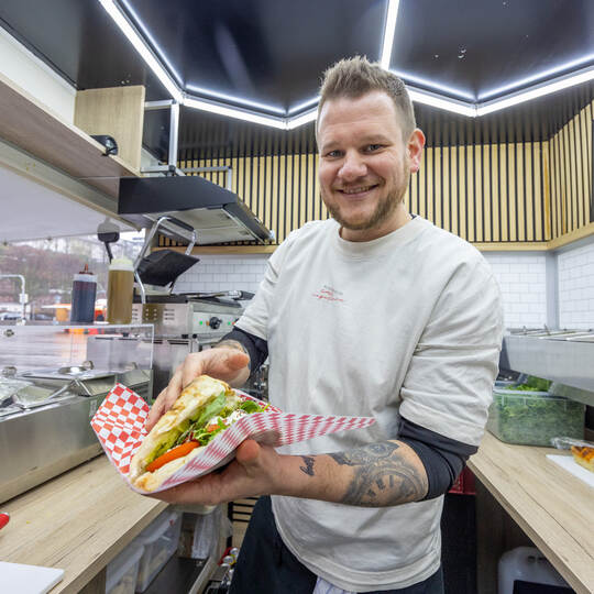 Wochenmarkt Montagnas Pizza Catering