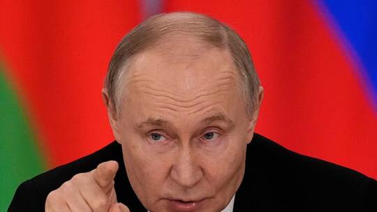 Wladimir Putin bei einer Pressekonferenz im Kreml