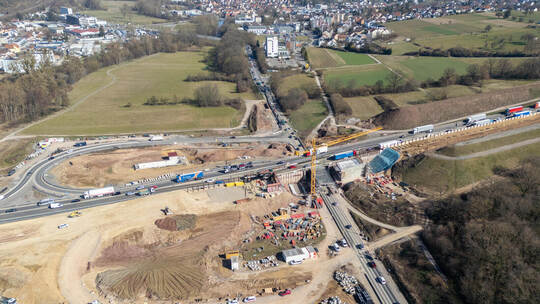 Bauarbeiten BAB8 Pforzheim Ost