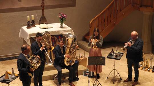 Alle Lieblingsstücke der fünf Musiker finden sich im aktuellen Programm „Playlist“ wieder. Die Profimusiker von Harmonic Brass A