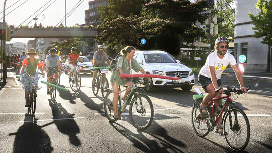 Die Critical Mass unterwegs. keller