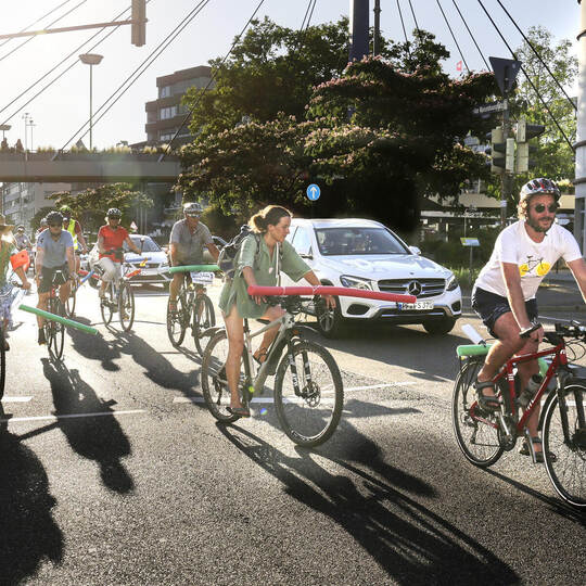 Die Critical Mass unterwegs. keller