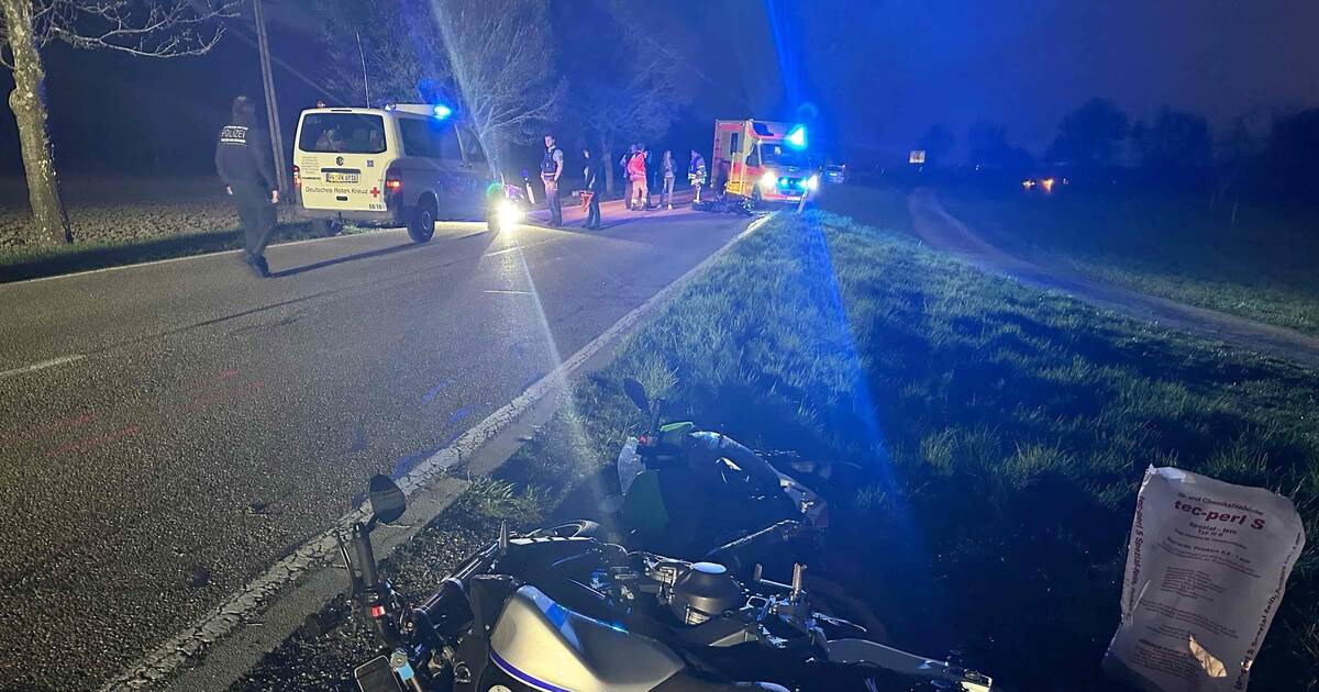 Accident near Göbrichen: Three motorcycles and two cars involved - | Route ...
