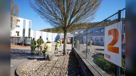 Feuerwehreinsatz bei der Firma elumatec.