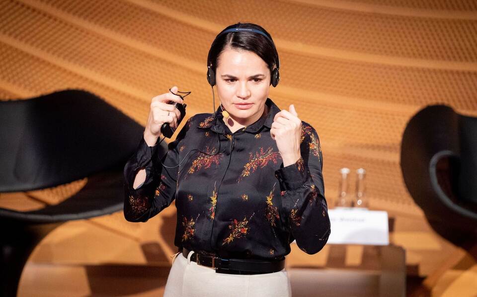 Belarussische Oppositionsführerin Tichanowskaja in Berlin